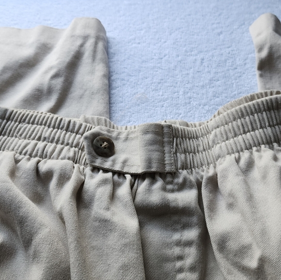 90s Classic Elements Elastic High-Waisted Khaki Tan Pull-On Pants Size 8 - Picture 3 of 6